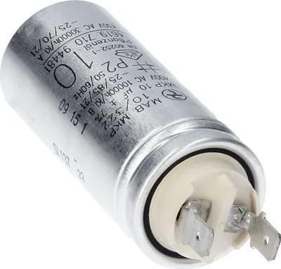 Image de Condensateur Whirlpool 481212118144 10µF 461971094481 pour sèche-linge