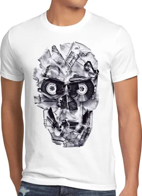Produktbild von style3 DJ Skull Herren T-Shirt Tape 80er tape 80er kassette totenkopf