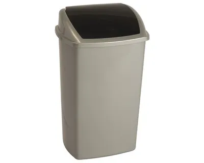 Image de Poubelle à couvercle basculant EKO Swing 50 l, grise