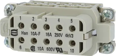 Produktbild von HART Buchseneinsatz HAN 10A 09200102812 250V 16A
