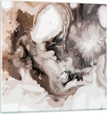 Produktbild von Bilder auf glas - Abstraktion modern - 30x30cm - Glasbilder - Wandbilder - Kunstdruck - zum Aufhängen bereit - Wanddekoration aus Glas - Glas Bilder - Wandbild auf Glas - Einteilig - GAC30x30-4072