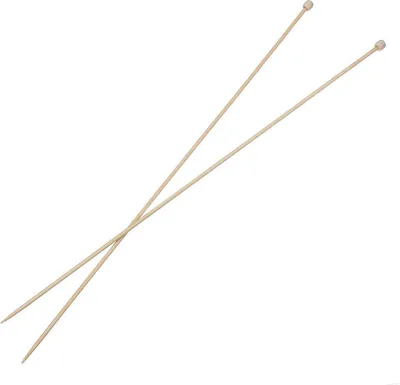 Produktbild von 1 Paar Bambus-Stricknadel gerade Länge 35 cm Jackenstricknadeln