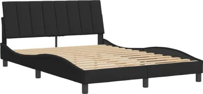 Produktbild von Bettgestell ohne Matratze "Hanko" Schwarz 120x200 cm Samt