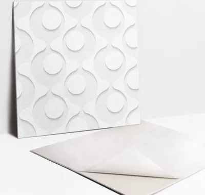 Obrázek produktu pro Sada Nálepek Na Dlaždice Do Koupelny a Kuchyně - 9 Dlaždic z PVC s Vlastnostmi Samolepení 30 x 30 - Pravidelné kruhy