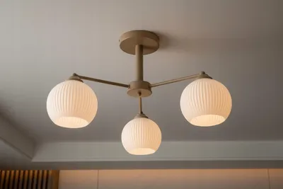 Zdjęcie produktu dla Euro-Lamp Lampa Sufitowa Uno 3 Kaszmir Klosz prążek 3X60W PRODUCENT