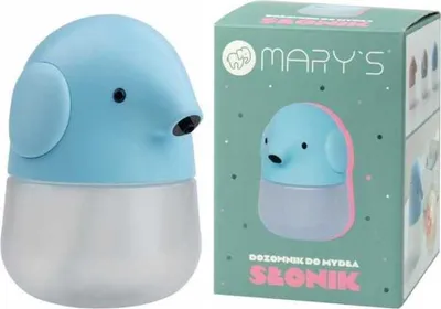 Zdjęcie produktu dla Mary's Bezdotykowy Dozownik Do Mydła Dla Dziecka Niebieski Słonik Ipx4 Usb
