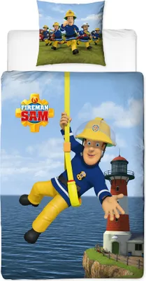 Produktbild von Feuerwehrmann Sam Baby-Bettwäsche 100x135 60x40 cm aus 100% Baumwolle · Bettwäsche für Kleinkinder mit Wendeseite, Reißverschluss und Hoteleinschlag