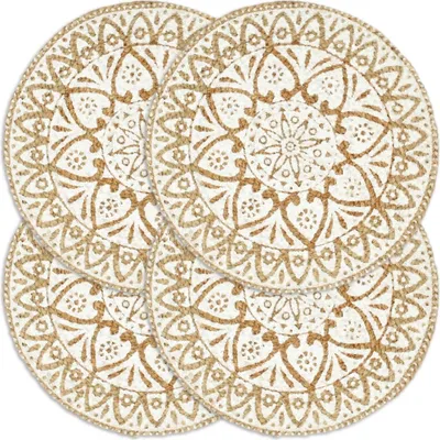Immagine prodotto di Best Möbel Tovagliette 4 pz. Bianco 38 cm rotondo Juta - Tovagliette CL4370257 1pz