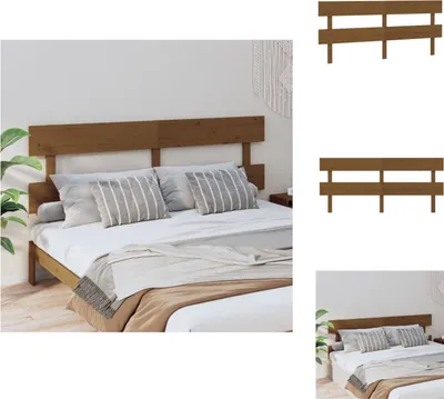Produktbild von vidaXL Kopfteil Honigbraun 204x3x81 cm Massivholz Kiefer -  Kopf- & Fußenden