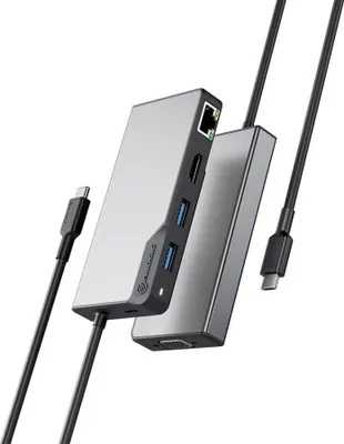 Zdjęcie produktu dla Alogic USB-C HUB 6 w 1 HDMI/USB-A/VGA/Ethernet
