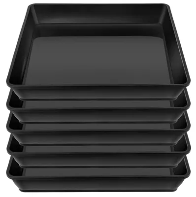 Image de Lot de 5 pots carrés avec soucoupe