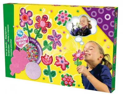 Image de Boite de 2400 perles à repasser fleurs parfumées - ses créative - 06106