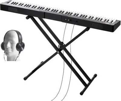 Produktbild von Elektrisches Piano mit 88 Tasten, 1000 Rhythmen, Ständer