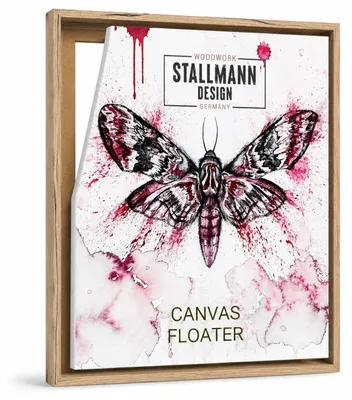 Produktbild von Stallmann Design Schattenfugenrahmen 80x100 cm | Farbe: Eiche gemasert | Leer-Rahmen für Leinwände auf Keilrahmen | mit Montagezubehör | ohne Glas und Rückwand