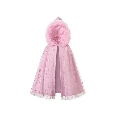 Immagine prodotto di Mantello da principessa per bambini, costume rosa, taglia 130