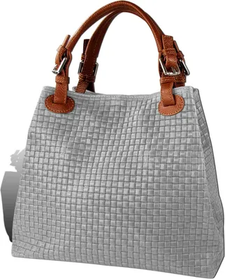 Immagine prodotto di Borsetta grigia marrone Toscanto borsa a rilievo motivo intrecciato pelle D2OTT164HK