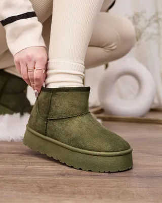 Produktbild von Royalfashion Grün Damen Plateau-Schneestiefel Ersinella, Größe 36