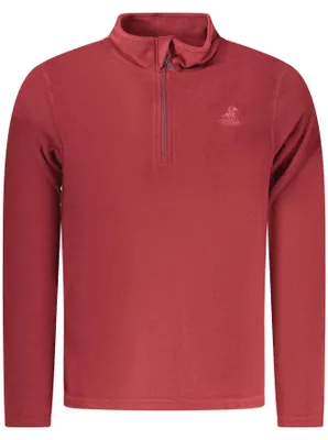 Produktbild von Stilvolles Rotes Herren-Fleece ohne Reißverschluss mit Stickerei