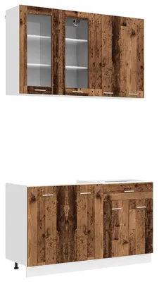 Obrázok produktu pre vidaXL Kuchynská zostava LYON, 4 kusy, recyklované drevo, drevotrieska