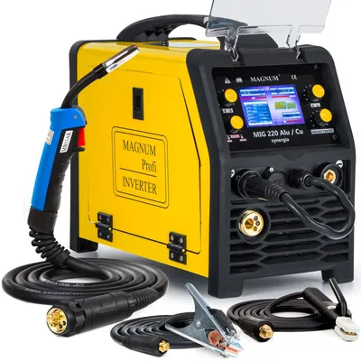 Produktbild von MAGNUM MIG 220 Alu / CU Synergie Schweißgerät MIG MAG MMA WIG 230 V 50 Hz 40-200 A