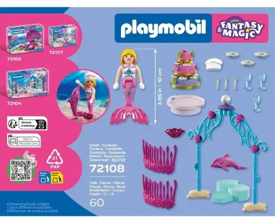 Productafbeelding van PLAYMOBIL 72108, Zeemeermin, 4 rokken/rokken, Meerkleurig, Kunststof