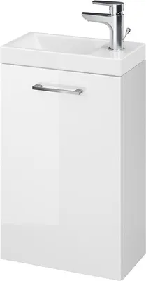 Produktbild von BADLAND Badmöbel Set Badezimmerschrank mit Türen & Keramikwaschbecken LARA COMO 40 Weiß