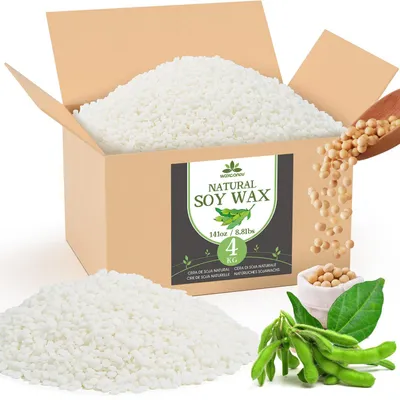 Produktbild von Sojawachs für Kerzen 4KG, 100% natürliches Kerzenwachs zum Gießen
