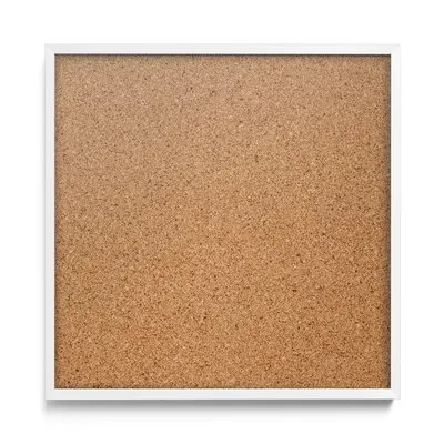 Produktbild von Pinnwand Kork – Selbstheilend – Korktafel – Weißer Rahmen – Reißzwecke – Naturkork – Hoch- und Querformat – 50 × 50 cm