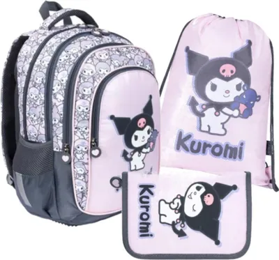 Produktbild von Kuromi Pink St. Majewski 3-teiliges Schulset für Mädchen