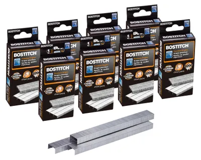 Zdjęcie produktu dla Zszywki Bostitch 0,64 cm, 5000 sztuk, 8 sztuk w opakowaniu