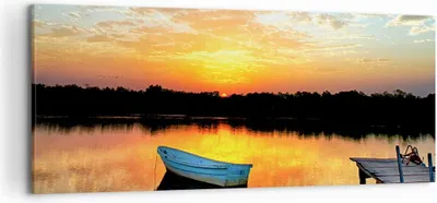 Produktbild von Bild auf Leinwand - Leinwandbild - Landschaft Sommer Meer - 120x50cm - Wand Bild - Wanddeko - Leinwanddruck - Bilder - Kunstdruck - Wanddekoration - Leinwand bilder - Wandkunst - AB120x50-3167
