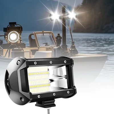Obrázok produktu pre YARDIN LED pracovné svetlo, 8 x 72W, trojriadové, trojoké, doplnkové svetlo pre terénne vozidlá, 10800 LM, 10-30V, 6000K, vodotesné IP67