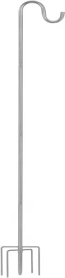 Imagen del producto de Herdershaak - Ganchos para jardín - Decoración para exteriores - Anclaje reforzado para el suelo - 198 cm - Plateado
