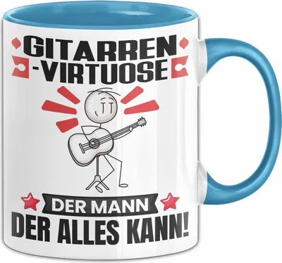 Produktbild von Gitarrenvirtuose Tasse Geschenk für Gitarrenvirtuose Der Mann Der Alles Kann Geschenkidee zum Geburtstag (Blau)