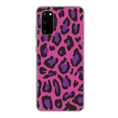 Produktbild von MuchoWow® Handyhülle Schutzhülle Hülle für Samsung Galaxy S20 Pantherdruck - Rosa - Lila Silikon Softcase Handy Hülle - Bild