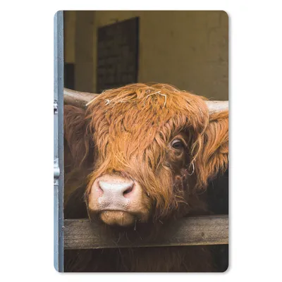 Produktbild von MuchoWow® Mauspad Mousepad Schottischer Highlander - Bauernhaus - Scheune 40x60 cm - Mousepads - Maus Mat - Pad - Mausunterlage - Schreibtisch Accesoire