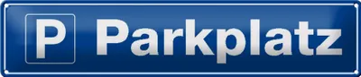 Produktbild von Blechschild Parkplatz, 46x10 cm, Blechschilder Parking