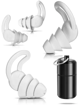 Image de Bouchons d'oreille en silicone gris pour le sommeil et la réduction du bruit