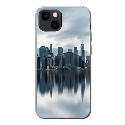 Produktbild von MuchoWow® Handyhülle Schutzhülle Hülle für iPhone 13 mini New York - Skyline - Spiegelung Silikon Softcase Handy Hülle - Softcase