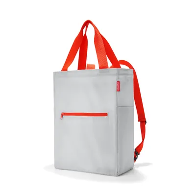 Produktbild von Reisenthel mini maxi 2-in-1, Stoffbeutel, Grau, Orange, Polyester, Einfarbig, 19 l, 305 mm