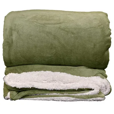 Immagine prodotto di Unyqoos® Unique Living, coperta plaid Lars XL, 220 x 240 cm, verde oliva – grande e calda coperta avvolgente con motivo a nido d'ape trapuntato, resistente ai colori e lavabile