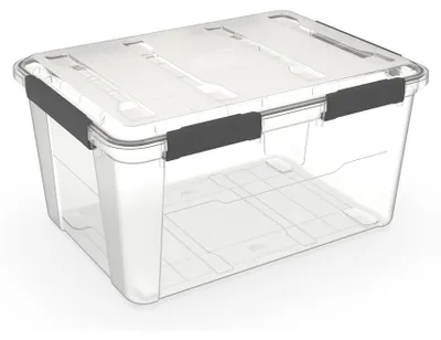 Obrázek produktu pro Plastový kontejner s víkem, 75 l, 64 x 48 x 33,5 cm