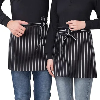 Produktbild von 2 Stücke Vorbinder Schürze,Taillenschürze mit Taschen,Kellnerschürze, Küchenschürze, Kochschürze,Bistroschürze,Grillschürze für Frauen Männer Restaurant Server Chef Kellnerin Kellner Barist