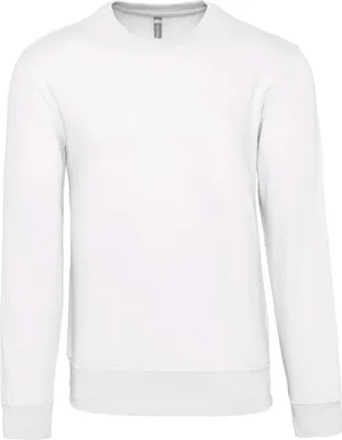 Produktbild von Kariban Herren Sweatshirt Pullover Sweat Pulli Langarmshirt Sweatjacke, Größe:L, Farbe:Weiß