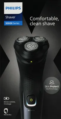 Produktbild von Philips X-3021/00 Series 3000X wet&dry Akku Rasierer schwarz