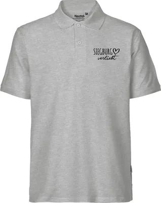 Produktbild von Huuraa Herren Polo Shirt Siegburg verliebt XXL Sport Grey Bio Baumwolle Fairtrade Poloshirt Geschenkidee