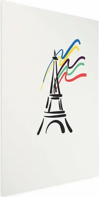 Produktbild von Posterpapier Poster - Eiffel Tower and Colors 29.7x42 cm Abstrakt i-C-10078-ao-a