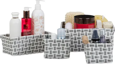 Zdjęcie produktu dla Relaxdays 4052025961480, Schowek, Szary, Biały, Prostokątny, Żelazo, Plastik, Wzór, Wewnętrzna