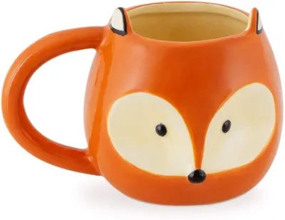 Produktbild von becher Fox 14 x 9,9 cm 482 ml Keramik orange