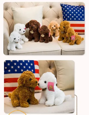 Imagen del producto de Peluche de perro, realista, 25 cm, juguete para perros para niños